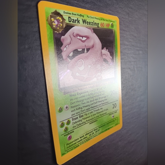 Dark Weezing Pokemon Card - Team Rocket - 14/82 Rare Holo - Picture 3 of 9